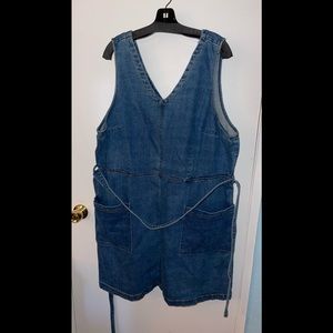 Denim Dress with Belt